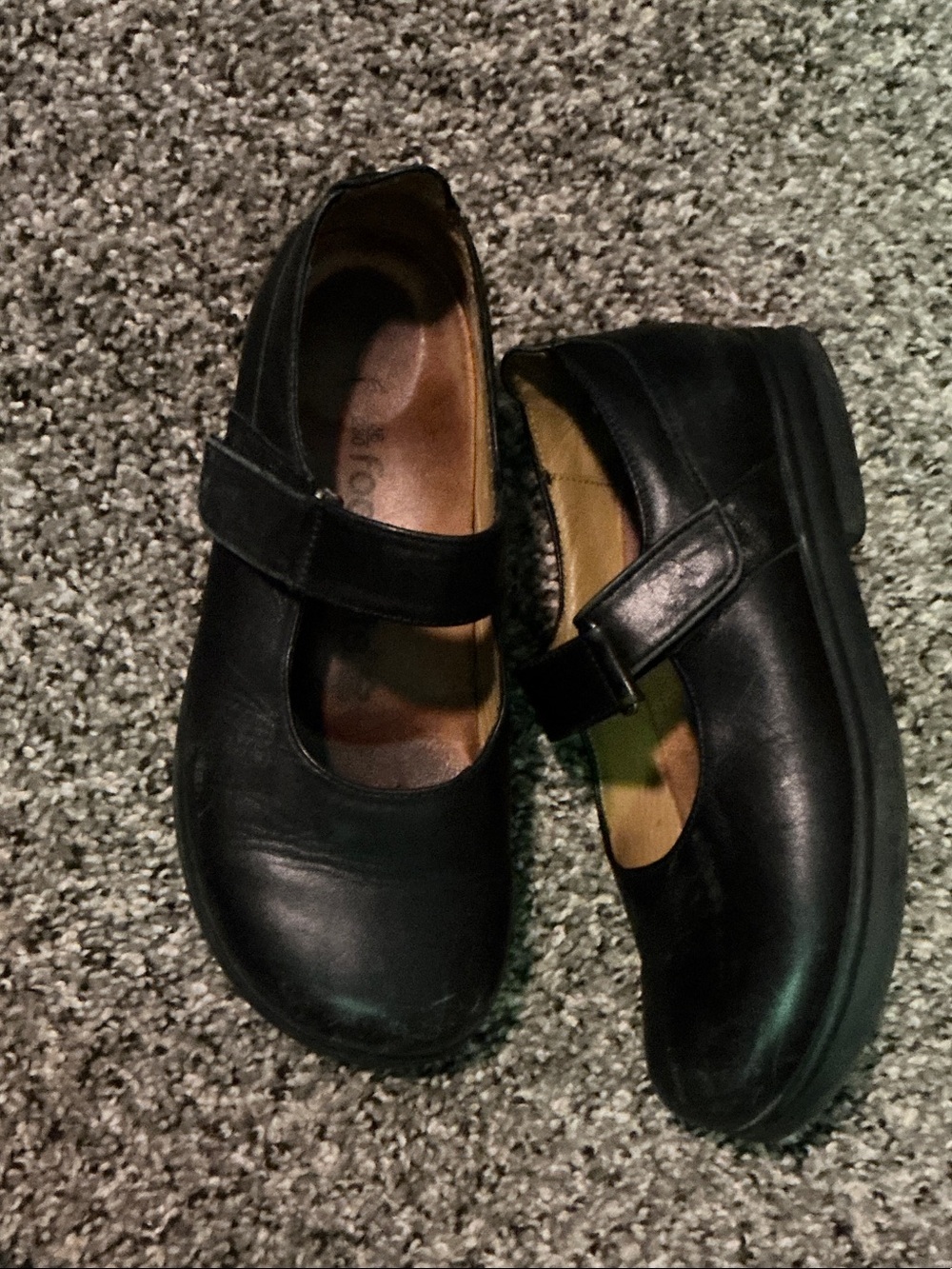 Birkenstock Black Mary Jane Leather Shoes